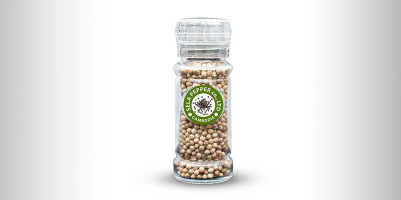 White Pepper Corn with Adjustable Grinder (Refill Function) | 85g